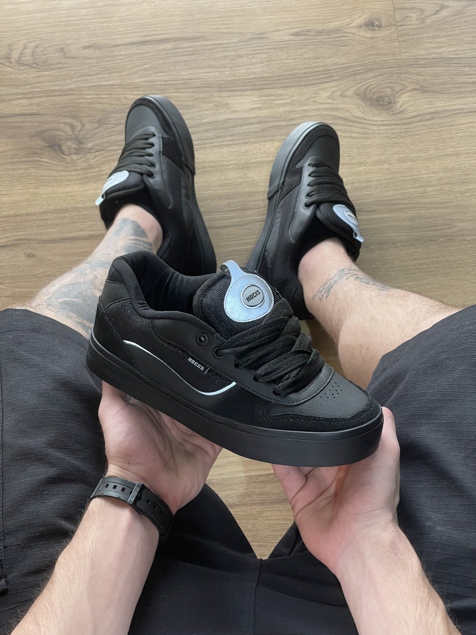 Tênis Hocks Puff Preto Refletivo