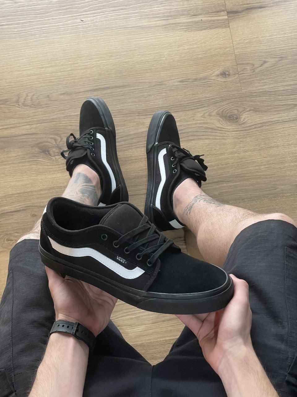 Tênis Vans Chukka Low Sidestripe Black Black White