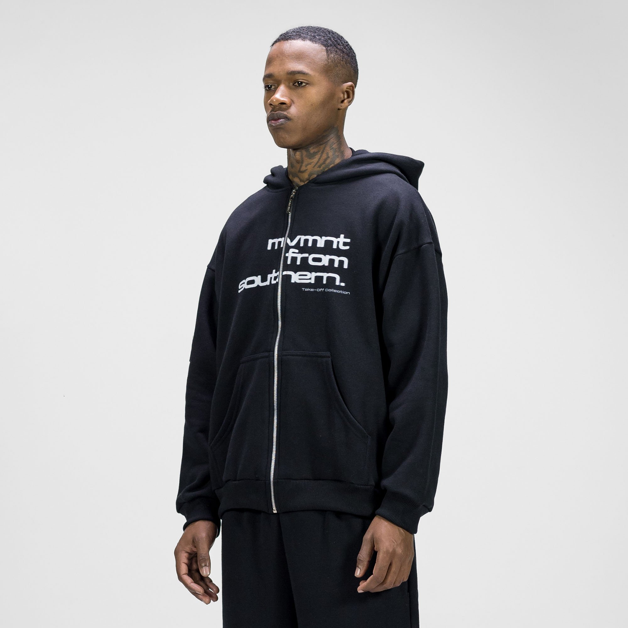 Moletom Take-Off Against The Odds Boxy Zip Black