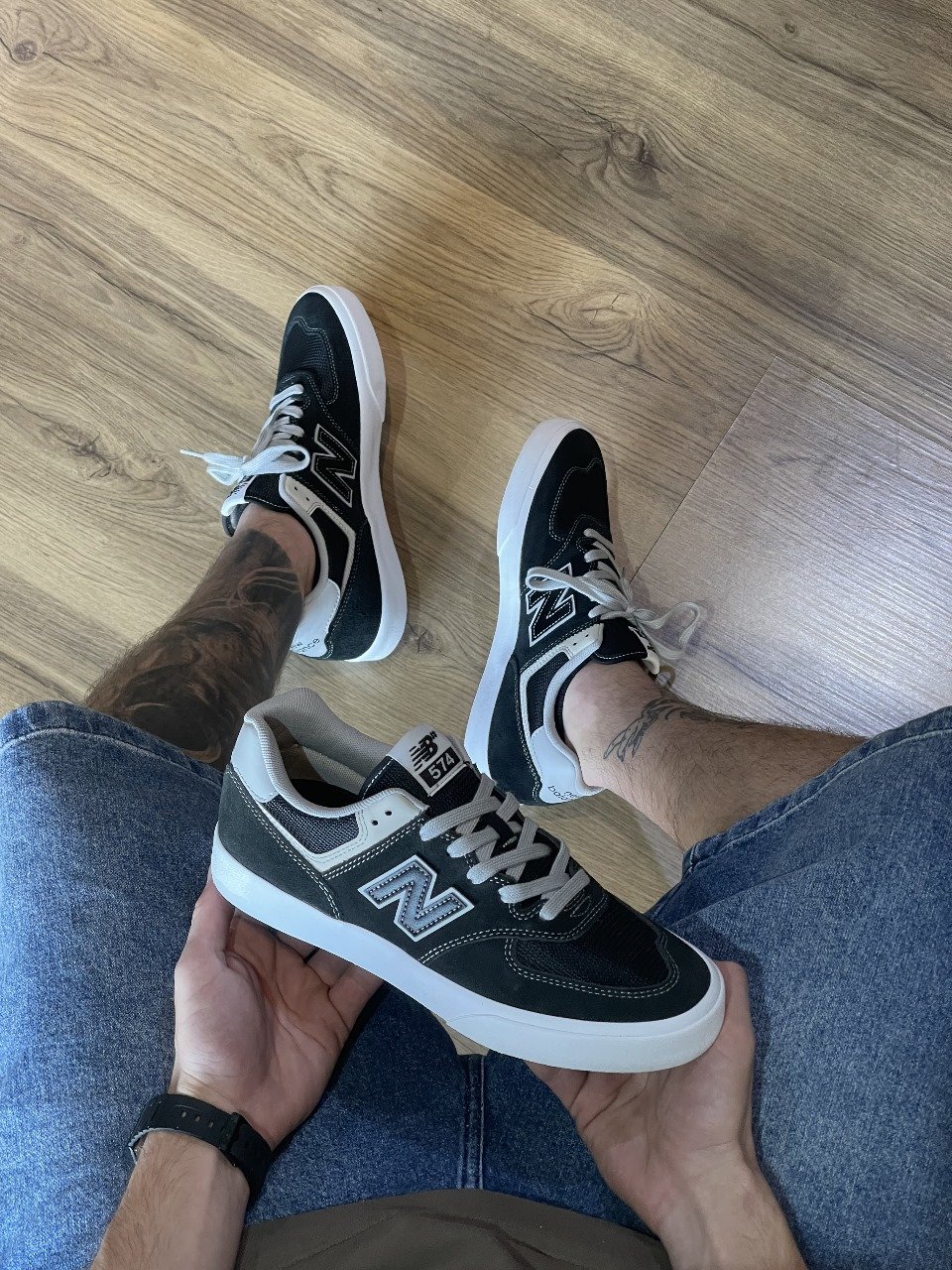 Tênis New Balance Nb Numeric 574 Vulc Black Grey