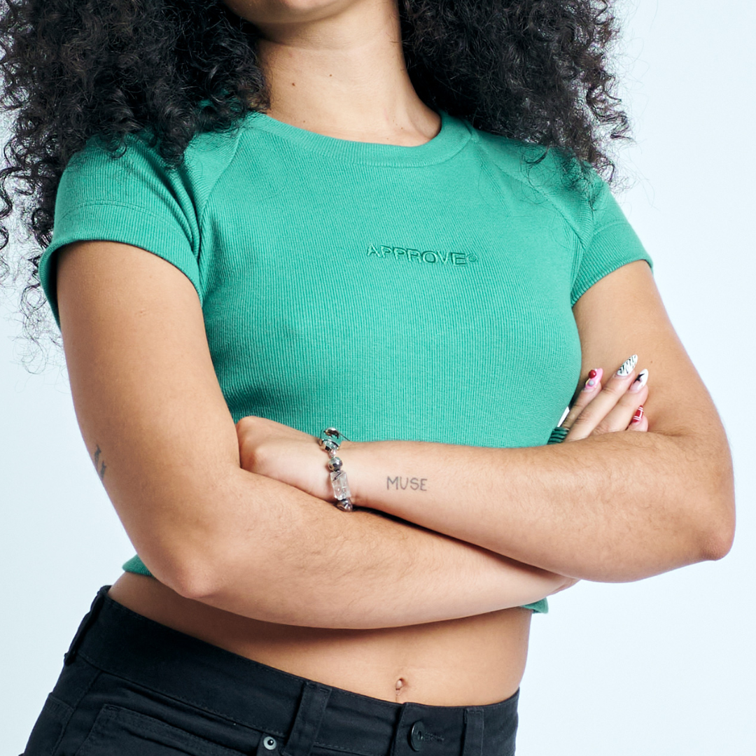 04 cropped babylook approve monochromatic verde