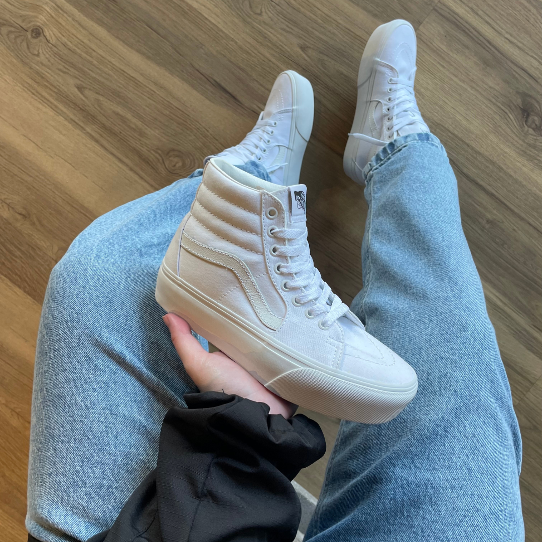 Leather Van Sk8 Hi White Vans Old Skool Vans Skate Hi White