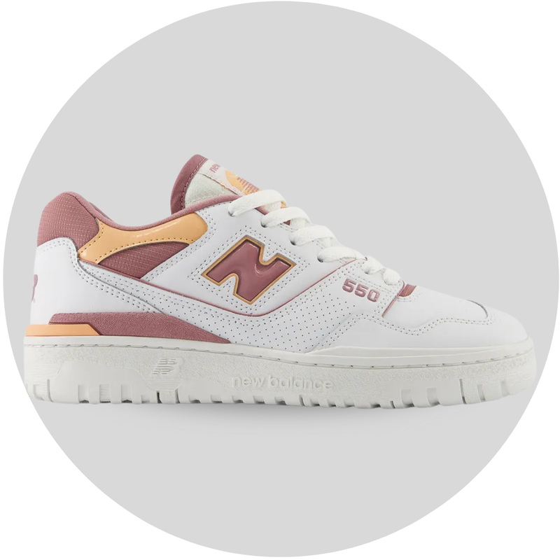 Tênis New Balance 550 Branco Rosa
