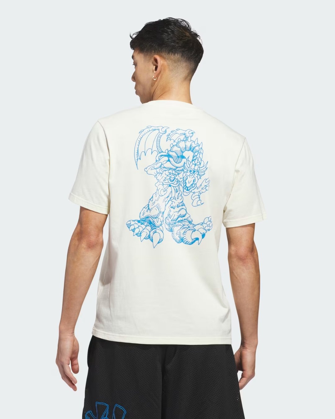 Camiseta Adidas Off White/Azul Skateboarding X Kogancult Dragon